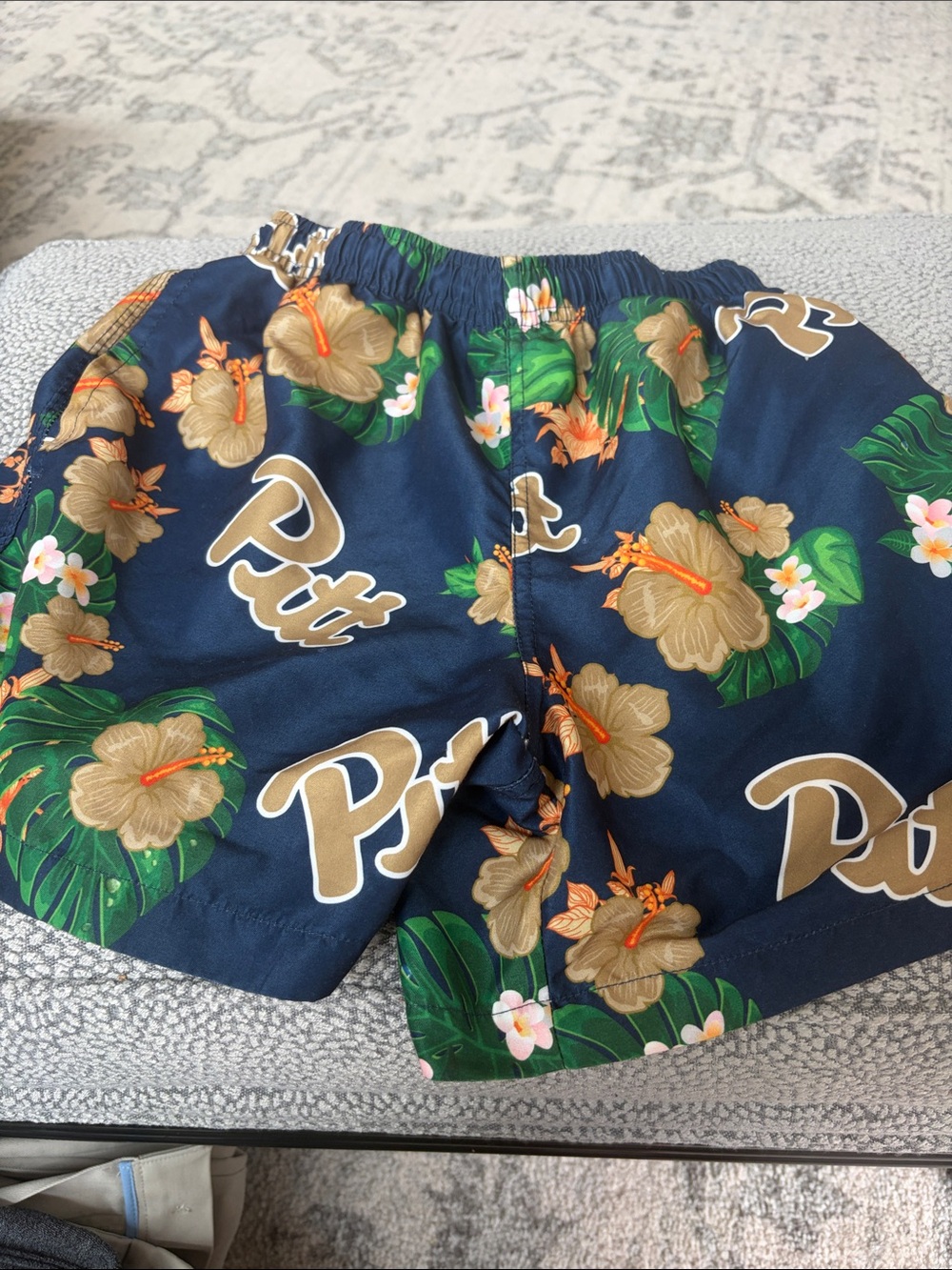 Navy Floral University of Pittsburgh men’s bathing suit